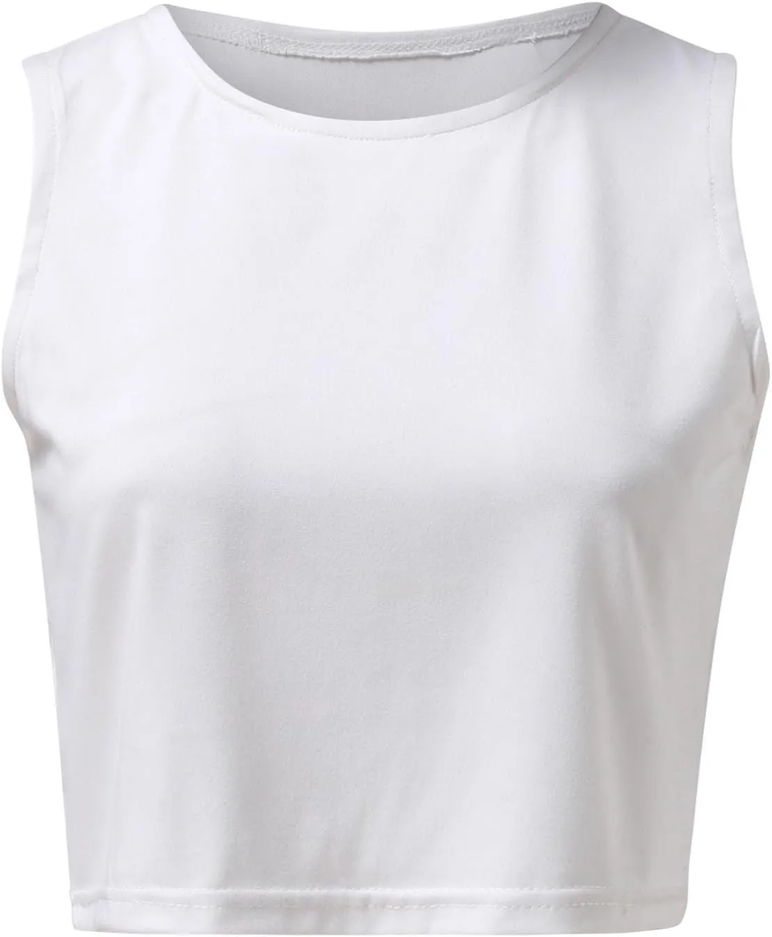 Tank Top for Women Double Lined Crop Tank Tops Casual Basic Shirts Sleeveless Workout Tops Cute Summer Clothes Teen Girls
