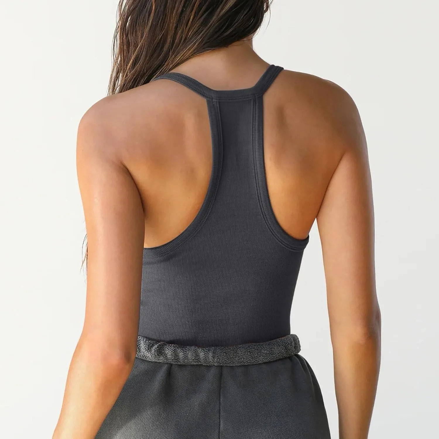 Tank Top for Women Summer Fashion Sleeveless Ribbed Workout Basic Soft Camisole Going Out Gym Spring Clothes 2025