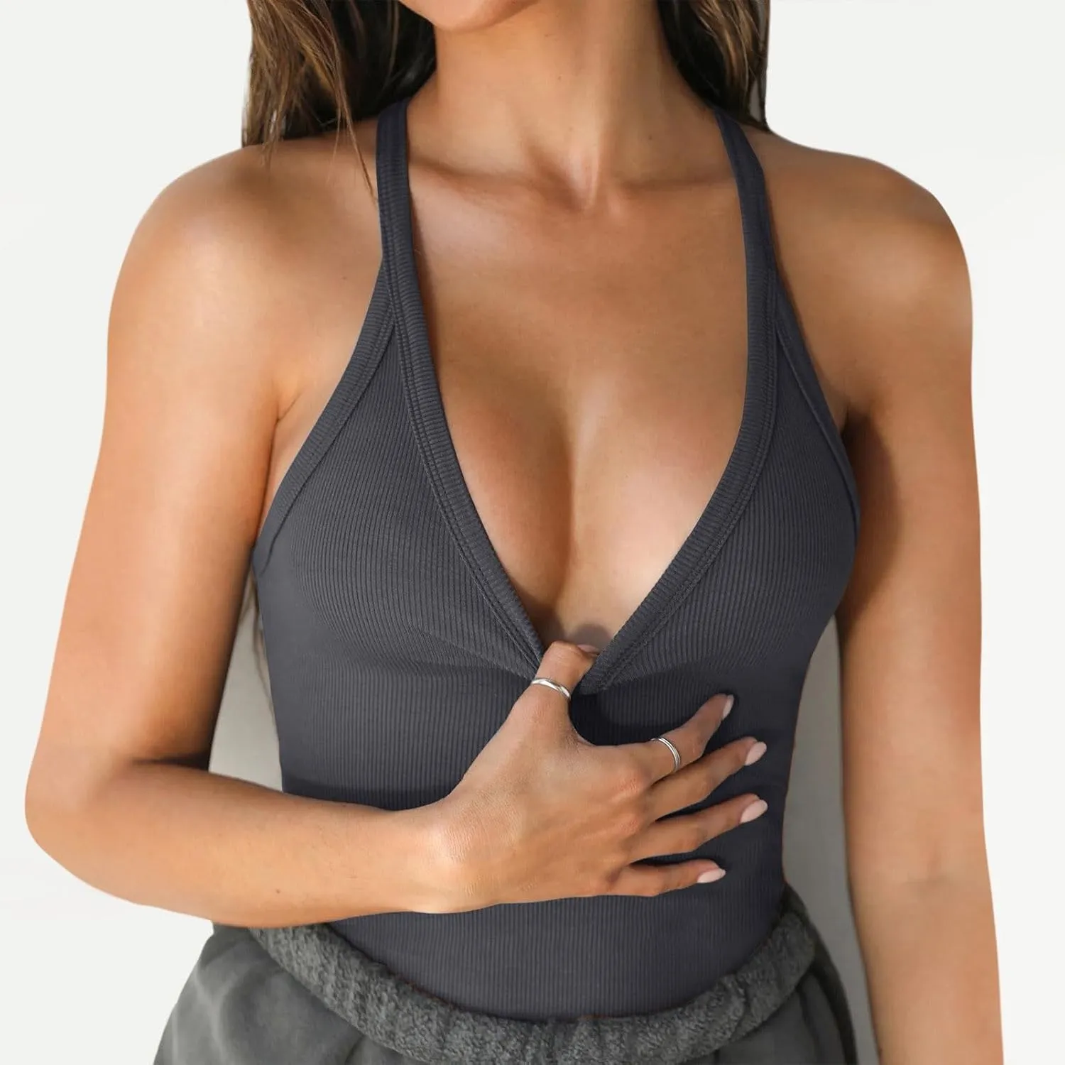 Tank Top for Women Summer Fashion Sleeveless Ribbed Workout Basic Soft Camisole Going Out Gym Spring Clothes 2025