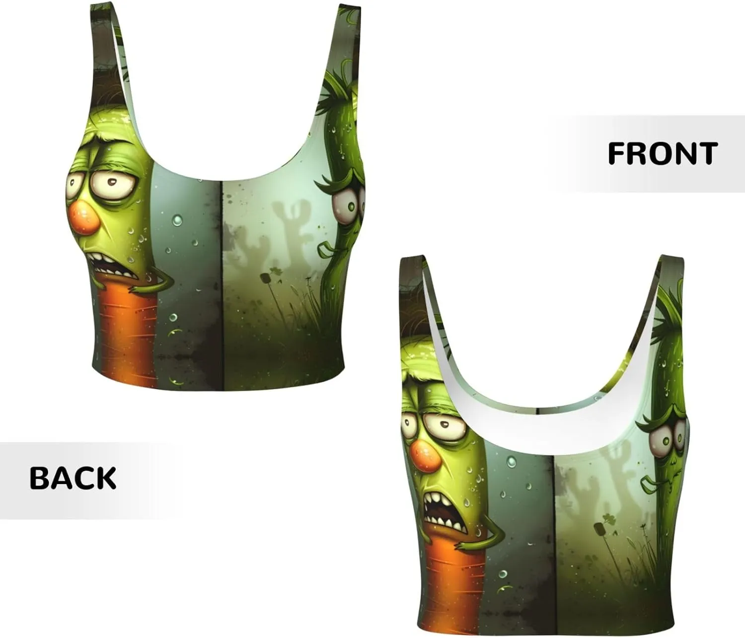 Terrified Radish Women's Sexy Sports Vest Sleeveless Athletic Gym T-Shirts Vest U-Shaped Back Quick Dry Top