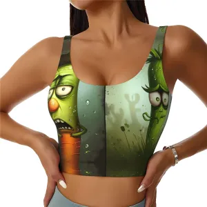 Terrified Radish Women's Sexy Sports Vest Sleeveless Athletic Gym T-Shirts Vest U-Shaped Back Quick Dry Top