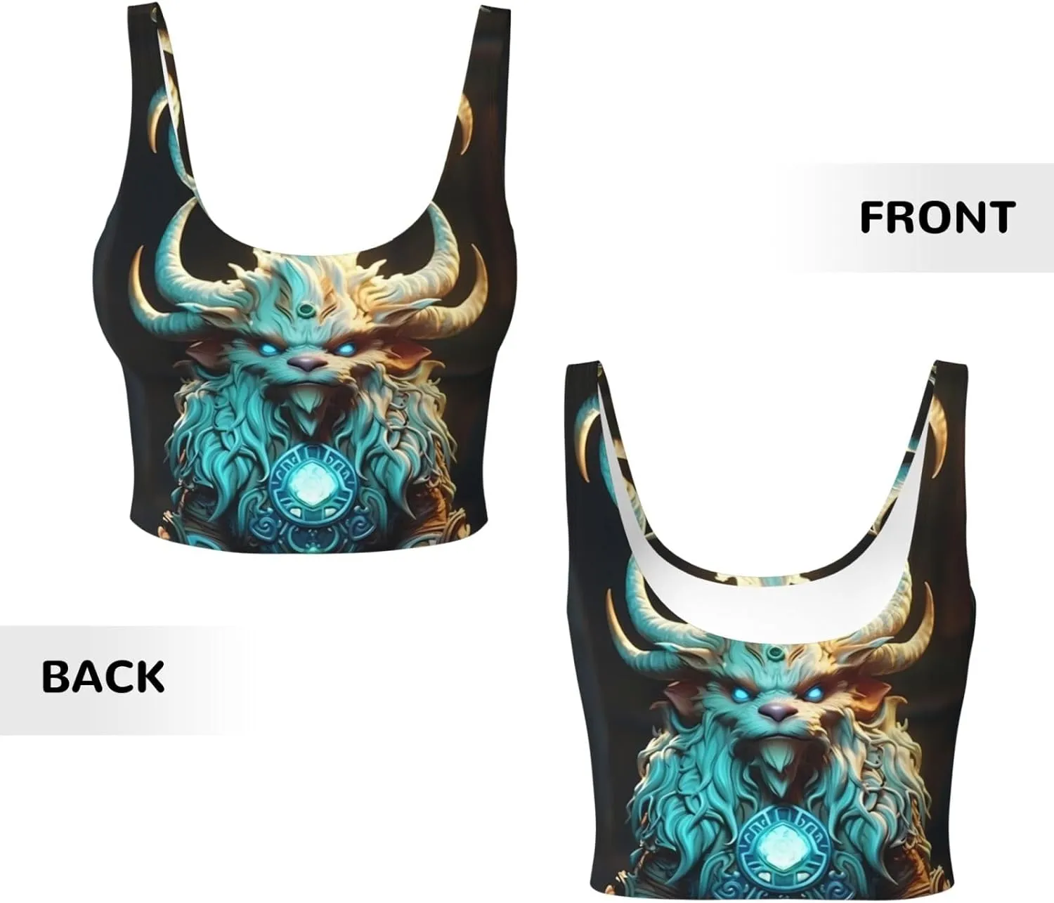 Tetragonal Beast Women's Sexy Sports Vest Sleeveless Athletic Gym T-Shirts Vest U-Shaped Back Quick Dry Top