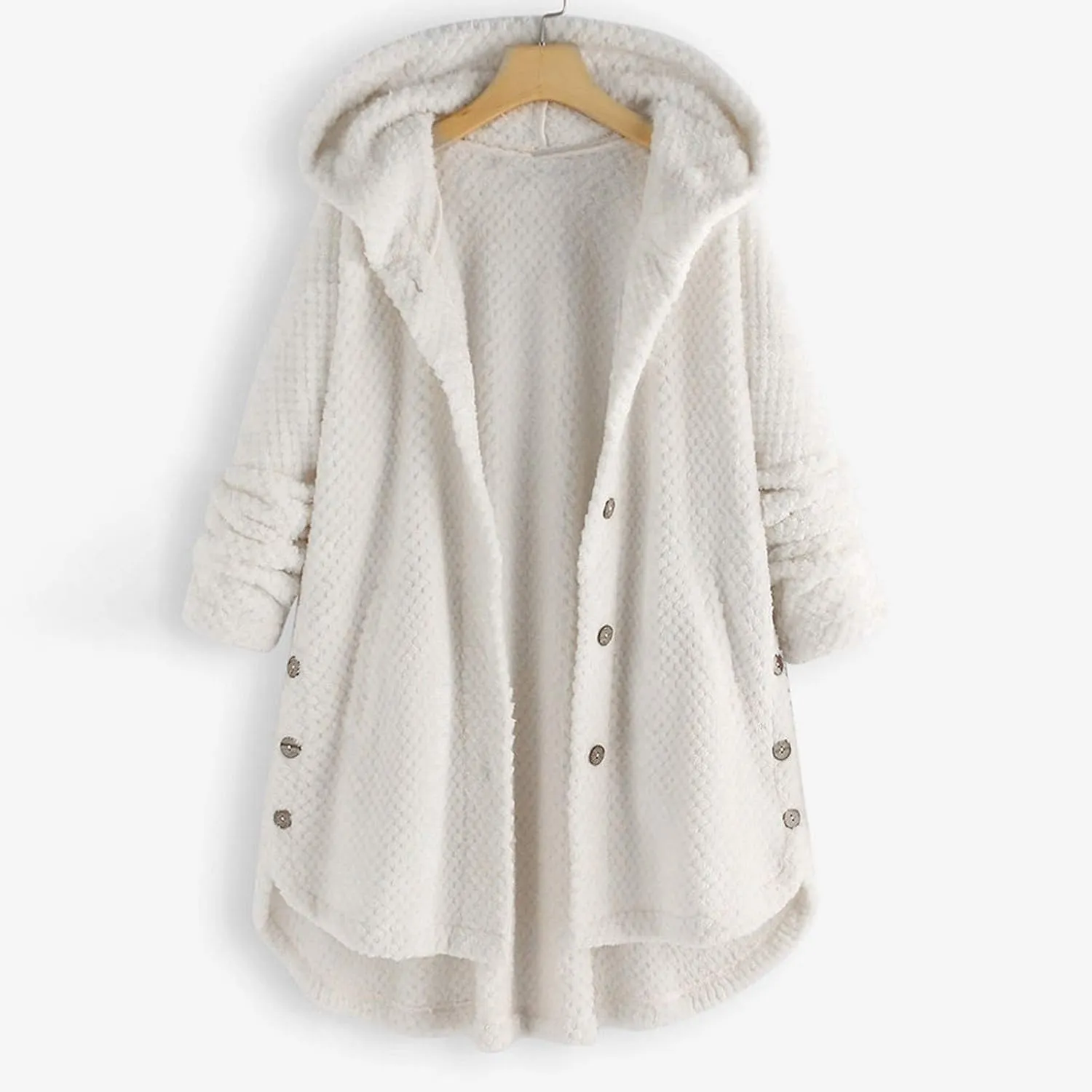 Thicken Warm Winter Coat for Women Fuzzy Fleece Shaggy Shacket Jacket Patchwork Coats Outwear with Pockets