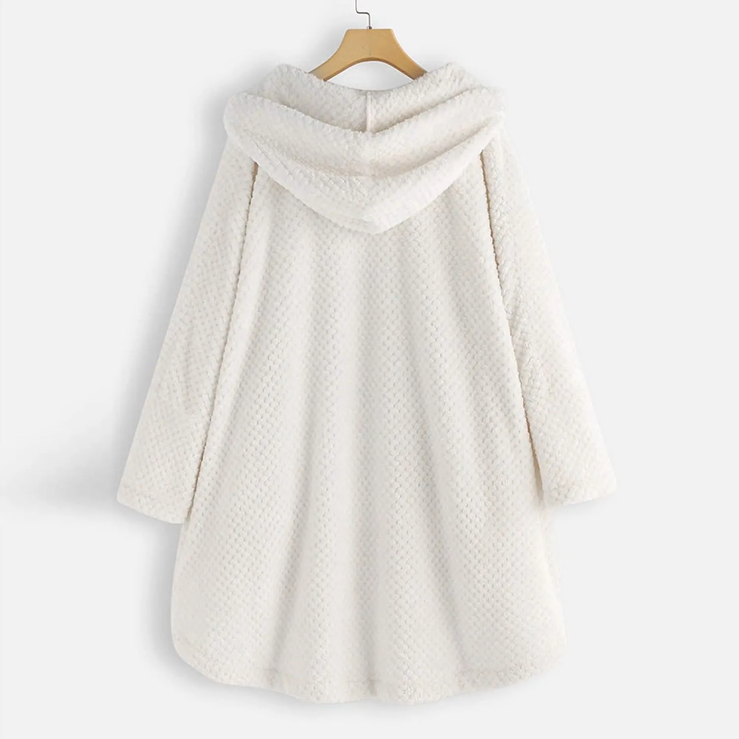 Thicken Warm Winter Coat for Women Fuzzy Fleece Shaggy Shacket Jacket Patchwork Coats Outwear with Pockets
