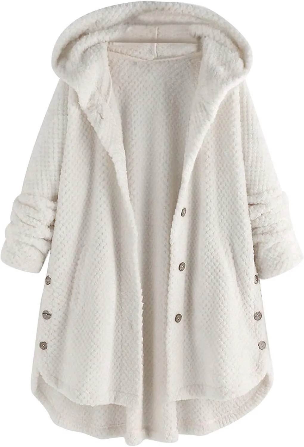 Thicken Warm Winter Coat for Women Fuzzy Fleece Shaggy Shacket Jacket Patchwork Coats Outwear with Pockets