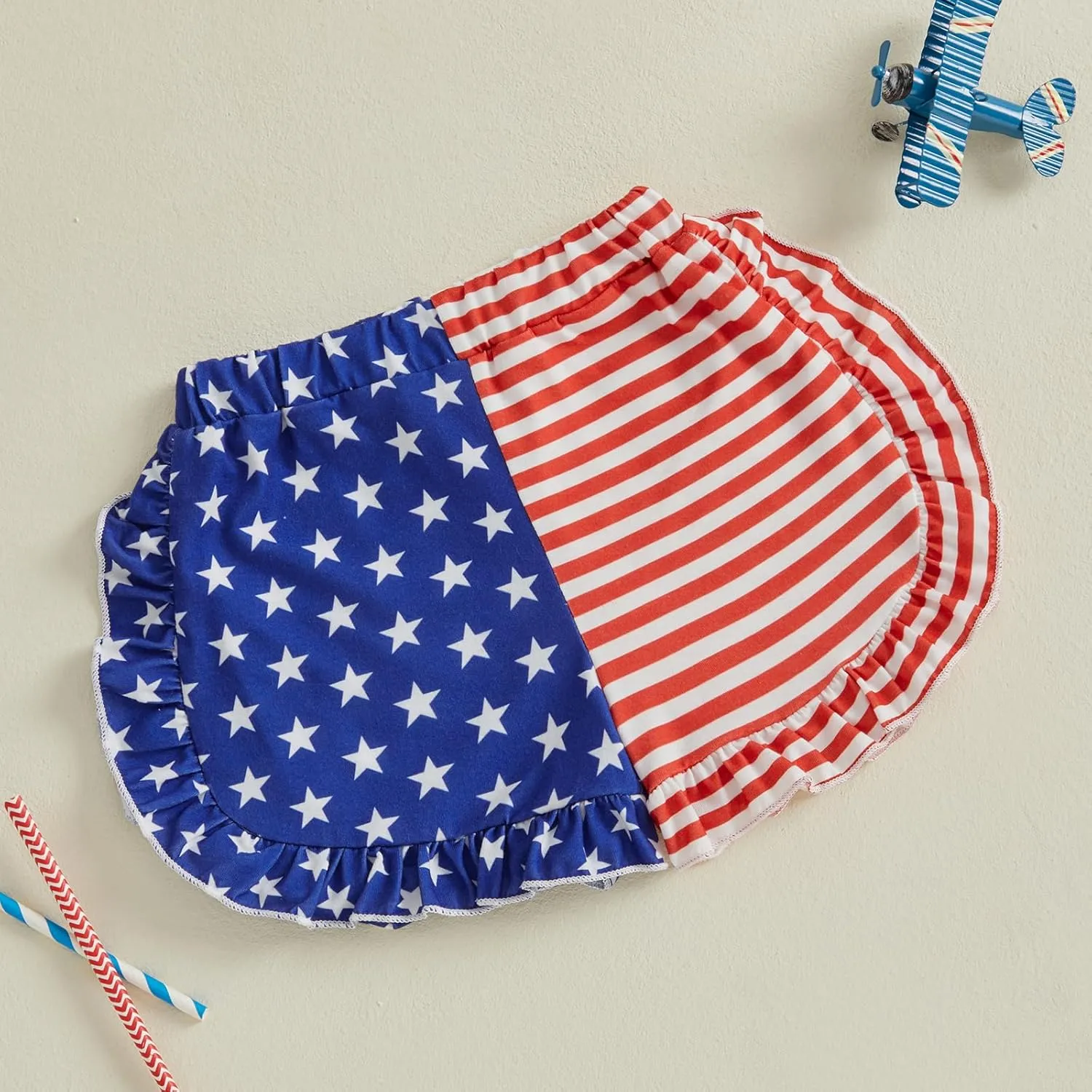Toddler Baby Boy Girl Shorts Summer Casual Elastic Waist Striped Shorts Pants Boxer Bottoms