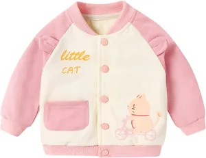 Toddler Baby Boys Winter Coat Thick Puffer Down Jacket Kids Baseball Varsity Bomber Jacket Coat Button Outwear