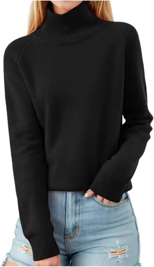 Turtleneck Sweater for Women 2024 Fashion Long Sleeve Mock Neck Pollover Tops Casual Shirts Soft Warm Jumpers Top