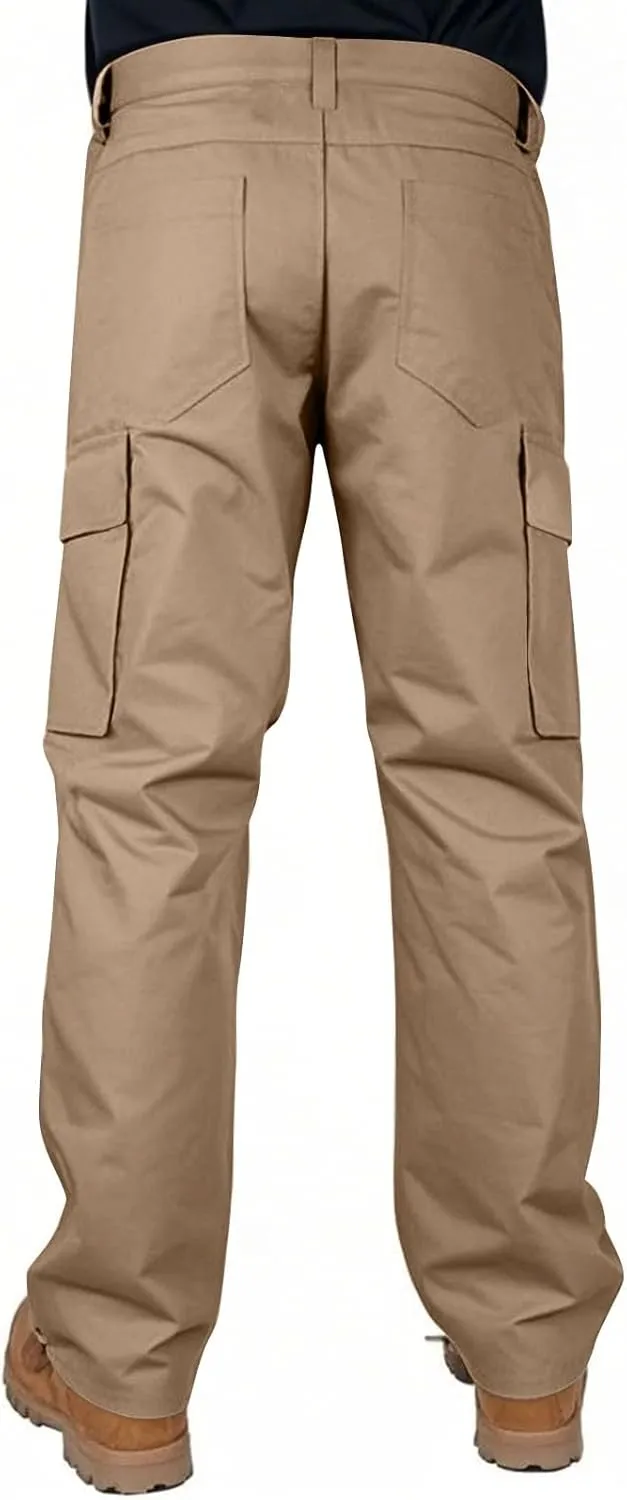 WENKOMG1 Mens Cargo Pants Water Resistance Multi Pockets Multi Functional Rip Stop Outdoor Military Combat Pants