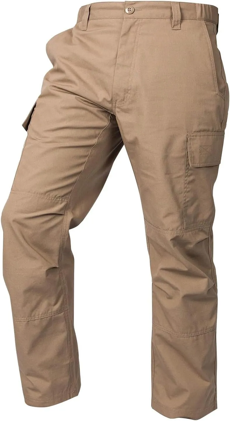 WENKOMG1 Mens Cargo Pants Water Resistance Multi Pockets Multi Functional Rip Stop Outdoor Military Combat Pants