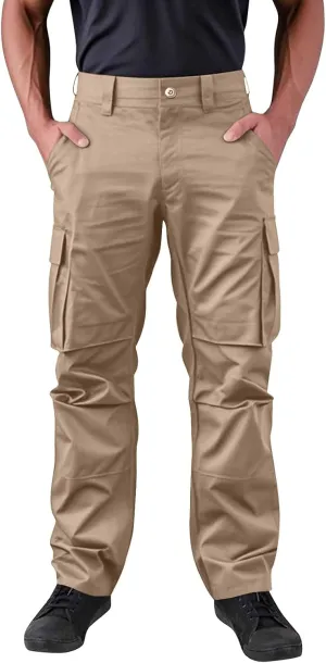 WENKOMG1 Mens Cargo Pants Water Resistance Multi Pockets Multi Functional Rip Stop Outdoor Military Combat Pants