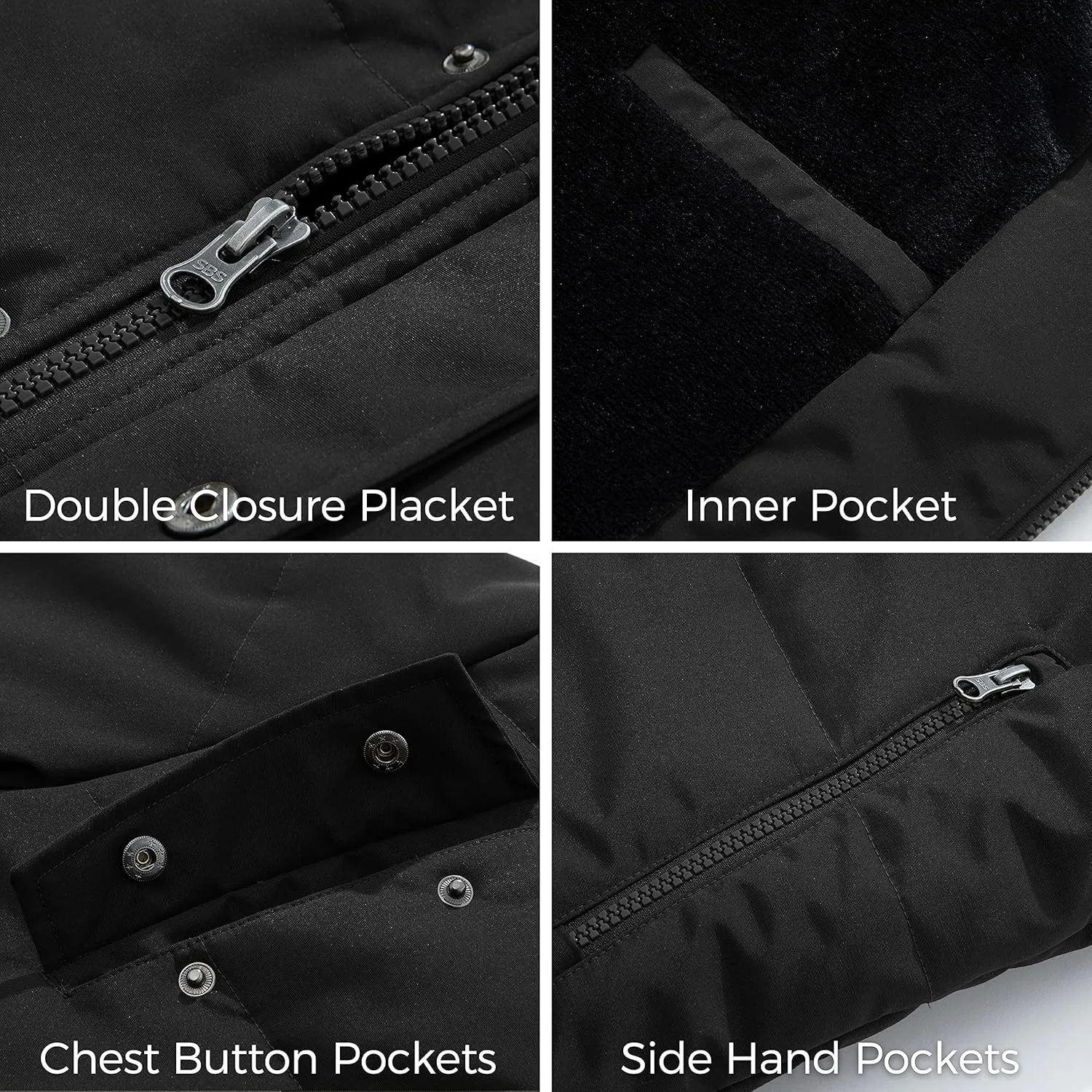WenVen Men's Winter Puffer Coat Thicken Winter Warm Padded Jacket with Hood