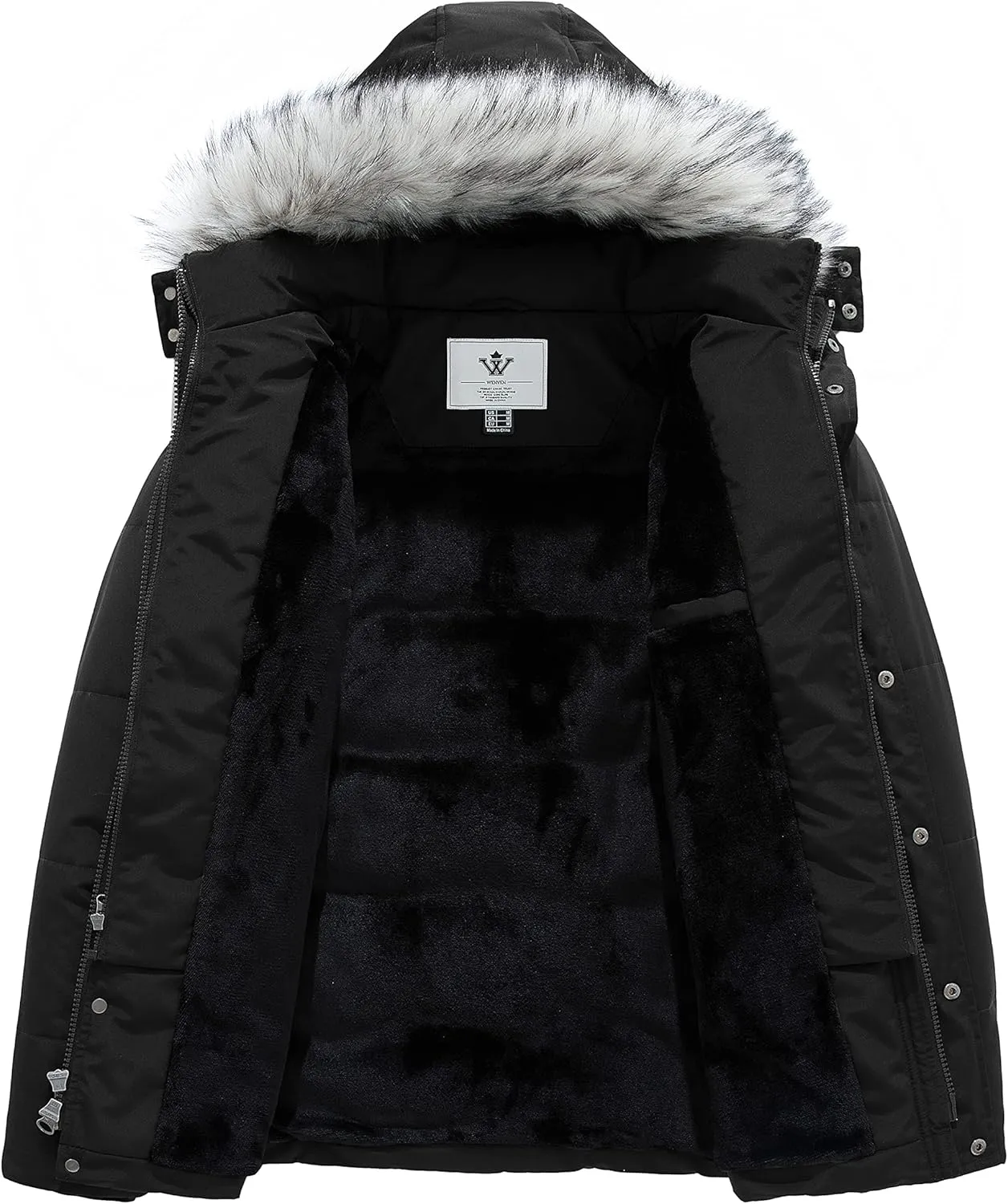 WenVen Men's Winter Puffer Coat Thicken Winter Warm Padded Jacket with Hood