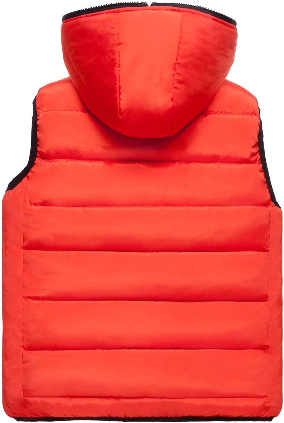 Winter Men Puffer Vest Hooded Sleeveless Padded Down Jacket Casual Outdoor Warm Quilted Vest with Pockets