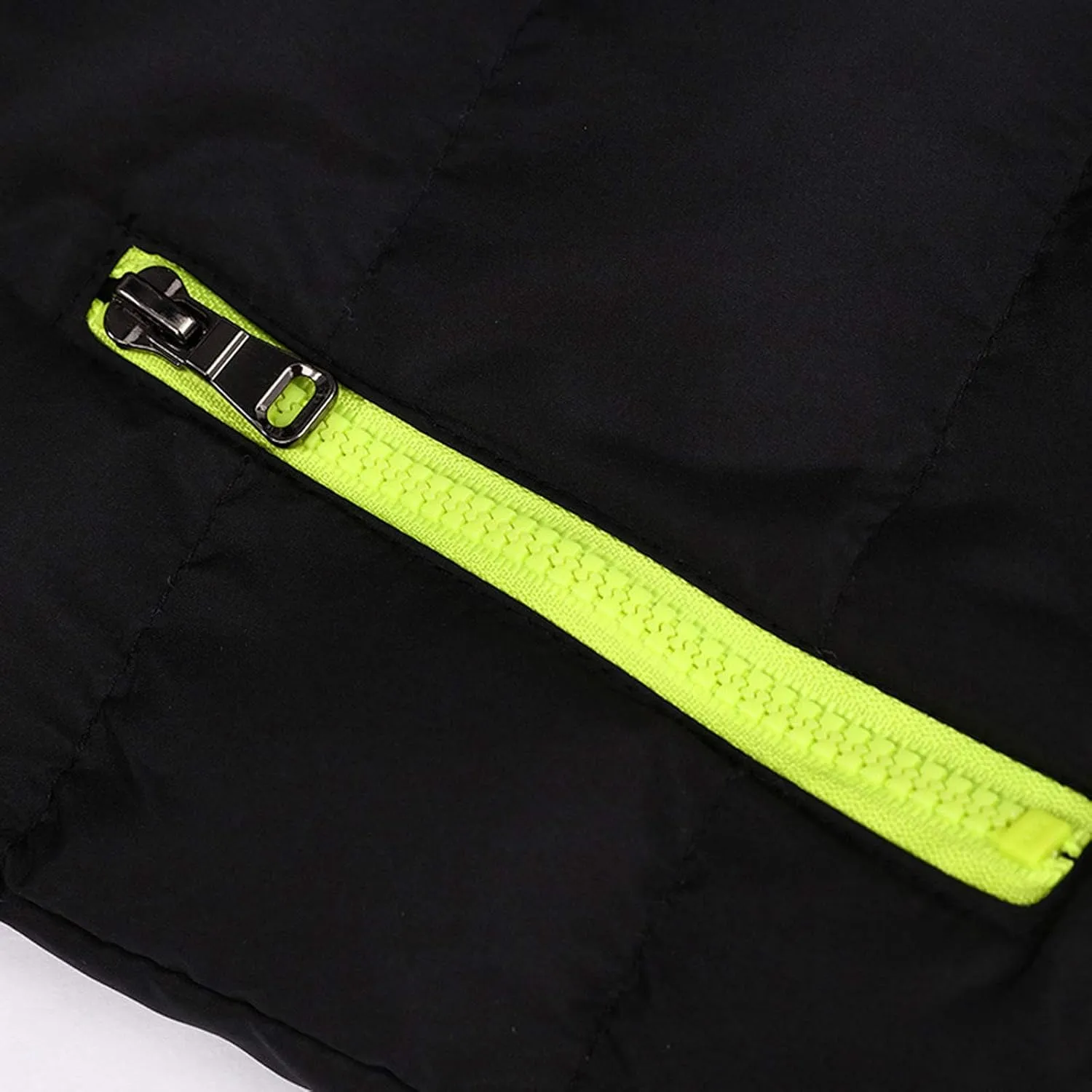Winter Patchwork Down Coat for Men Lightweight Warm Thicken Padded Outerwear Stand Collar Ski Hiking Travel Overcoat