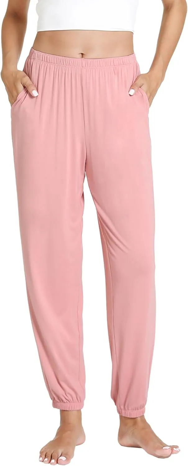 WiWi Viscose from Bamboo Pajamas Pants for Women Soft Yoga Jogger Pant Comfy Pajama Bottoms S-XXL