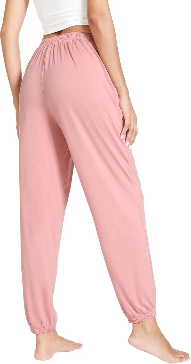 WiWi Viscose from Bamboo Pajamas Pants for Women Soft Yoga Jogger Pant Comfy Pajama Bottoms S-XXL