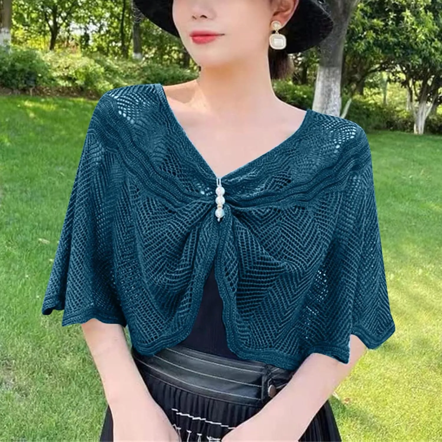 Women Knitted Shawl Wrap Blanket Poncho Cape Oversized Elegant Cardigan Sweater Scarf Open Front Coat Holiday Gifts