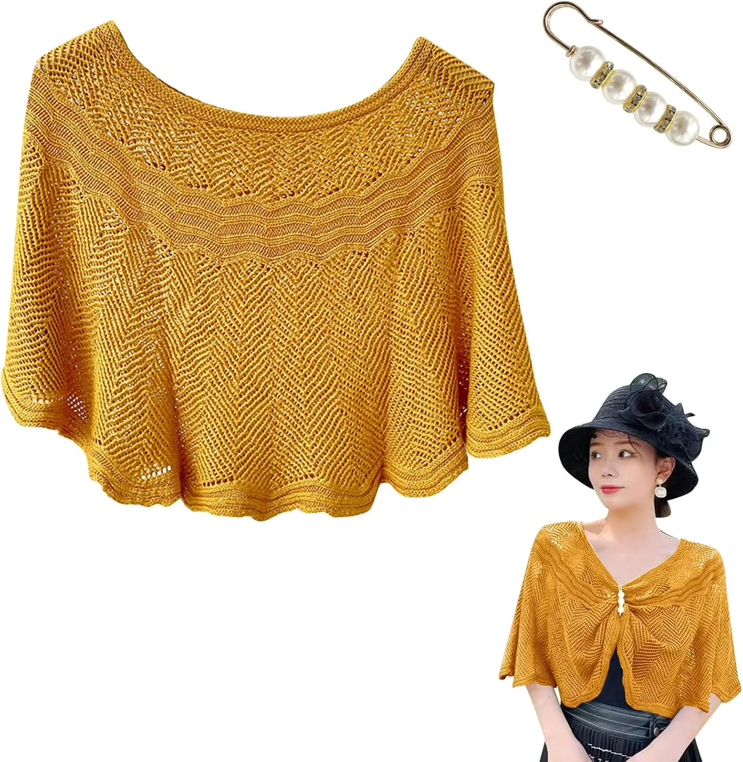 Women Knitted Shawl Wrap Blanket Poncho Cape Oversized Elegant Cardigan Sweater Scarf Open Front Coat Holiday Gifts