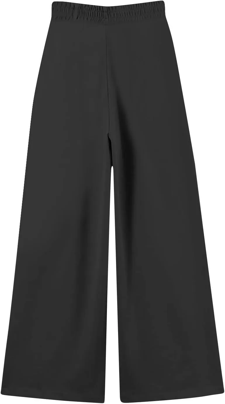 Women Wide Leg Sweatpants Fleece Fashion Loose Pants Full Length Oversized Lounge Joggers Baggy Solid Color Pants