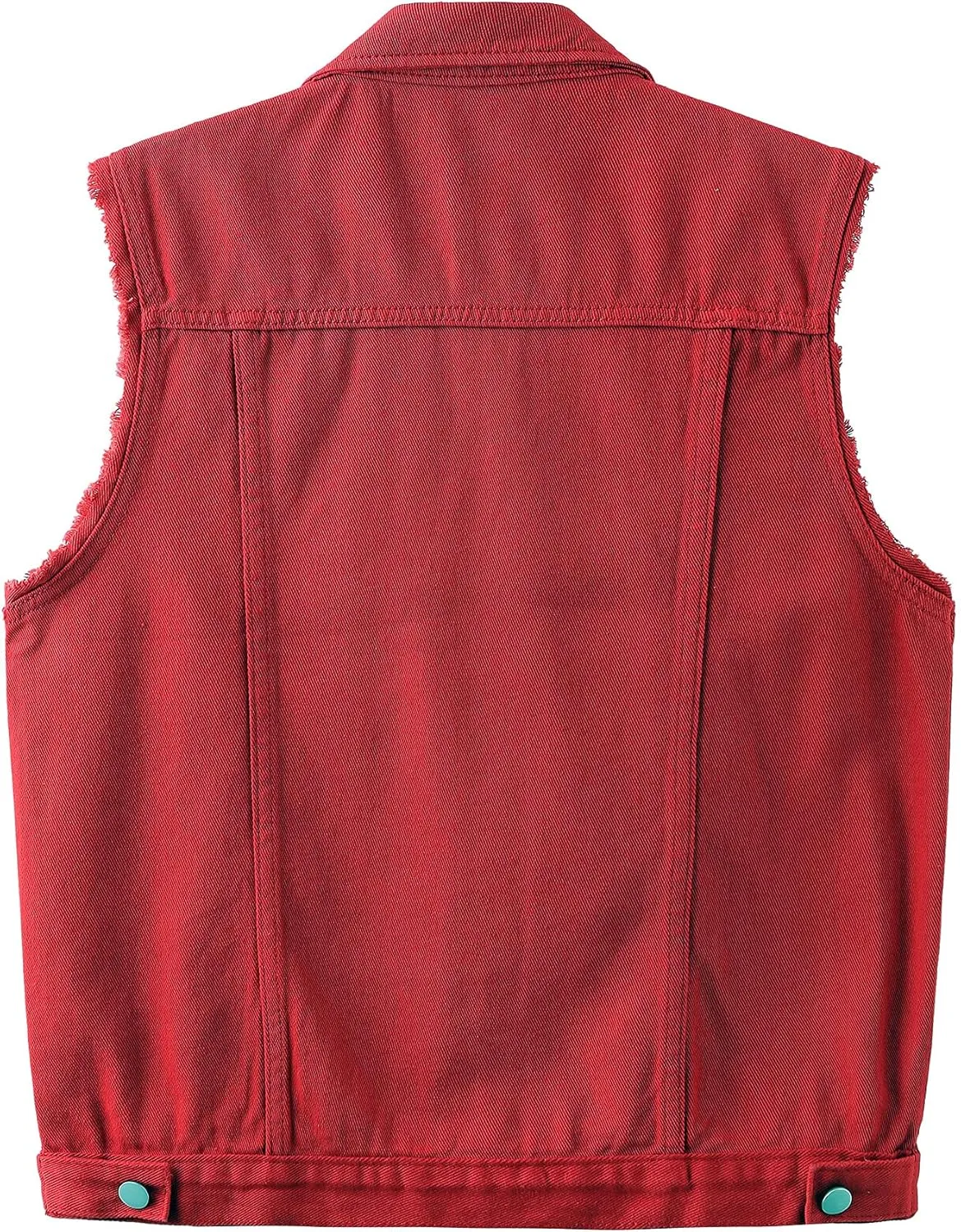 Womens Cute Sleeveless Distressed Slim Fit Denim Jean Crop Jacket Vest