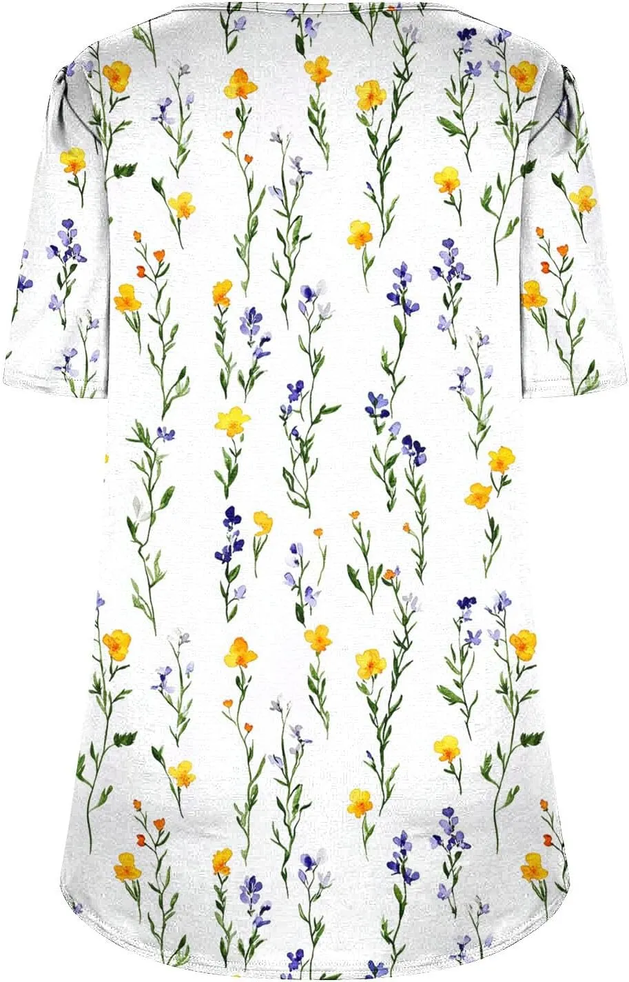 Women's Floral Graphic Short Sleeve Crewneck Tee Loose Fit for Summer Trendy Clothes