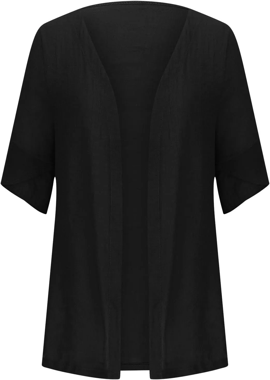 Women's Kimono Cardigan Open Front Summer Loose Sun Shirts Petal Short Sleeve Casual Blouse Tops Cover Ups Beach Wear