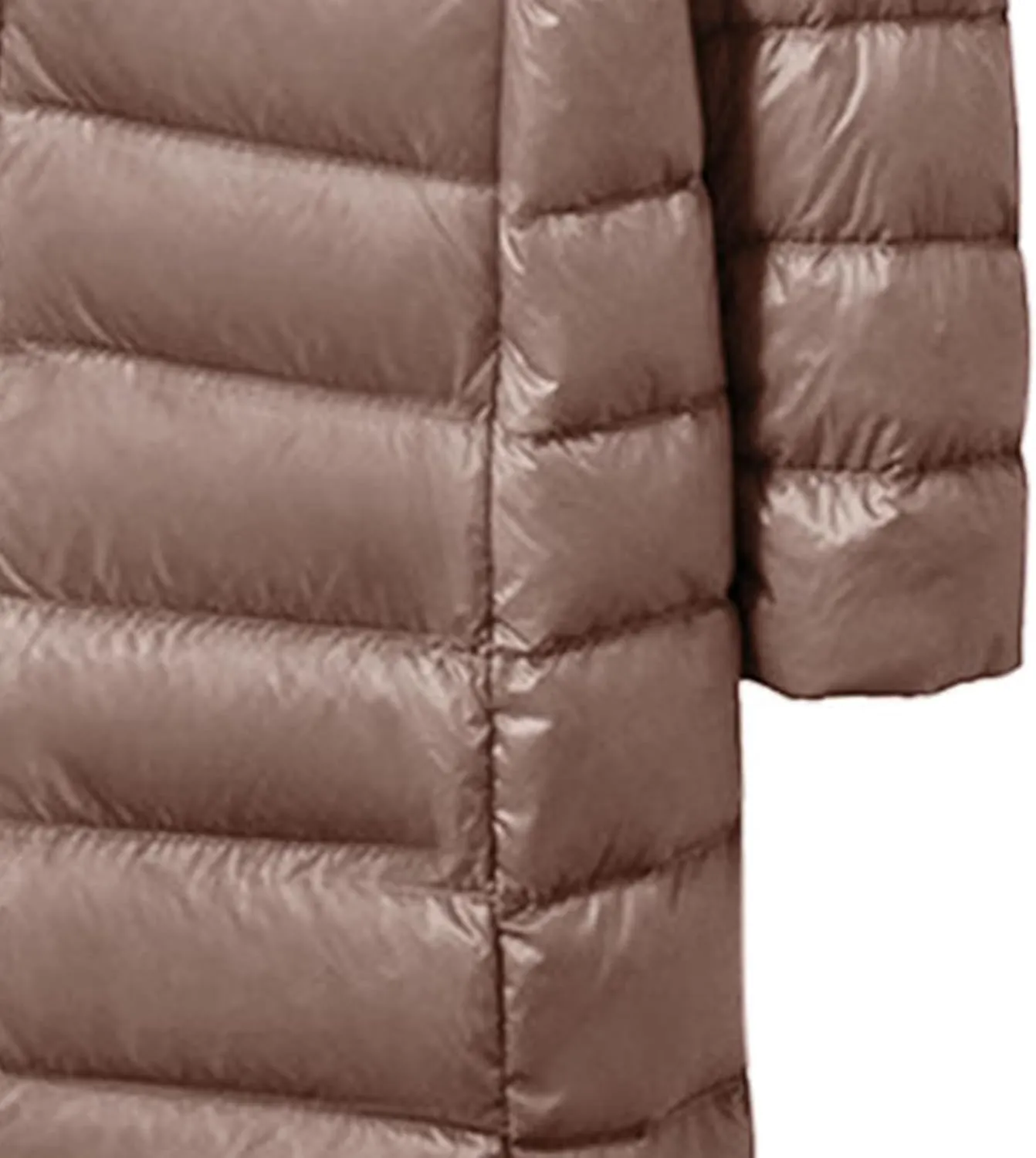 Women's Lightweight Down Jacket Zip Up Plus Size Hooded Quilted Puffer Jackets Mid-Length Winter Coats