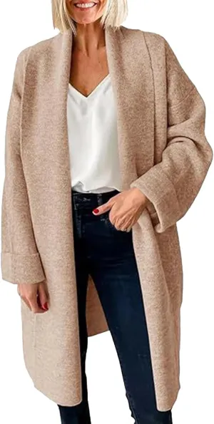 Womens Long Cardigan Sweaters Chunky Open Front Oversized Slouchy Knit Fall Trendy Coatigan Jackets