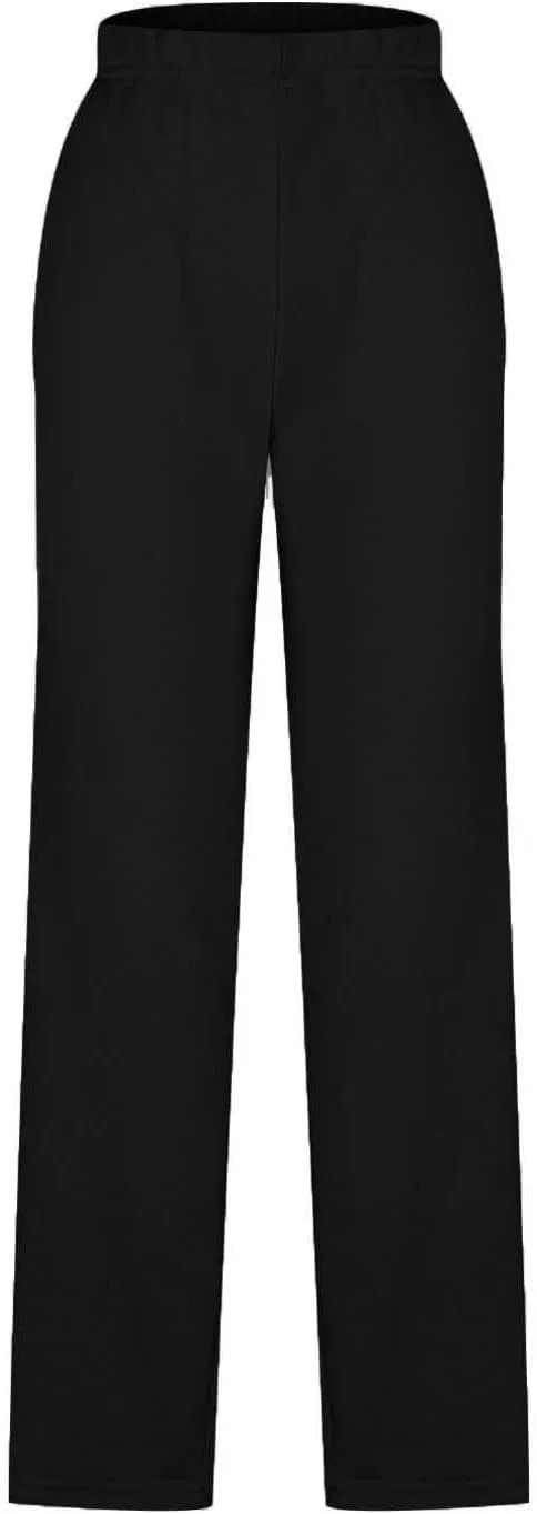 Women's Solid Color Long Pants Dressy Straight Leg Winter Sweatpants Thickened Plus Size Trousers with Pockets