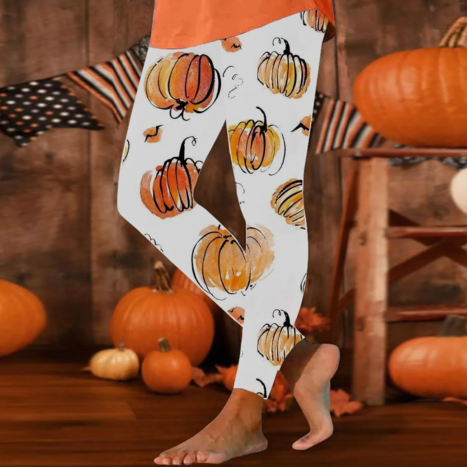 Women's Sugar Halloween Leggings Halloween Print Collection High Waist Women Leggings Printed Halloween Stretchy