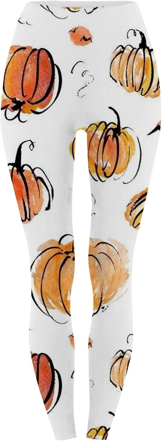 Women's Sugar Halloween Leggings Halloween Print Collection High Waist Women Leggings Printed Halloween Stretchy