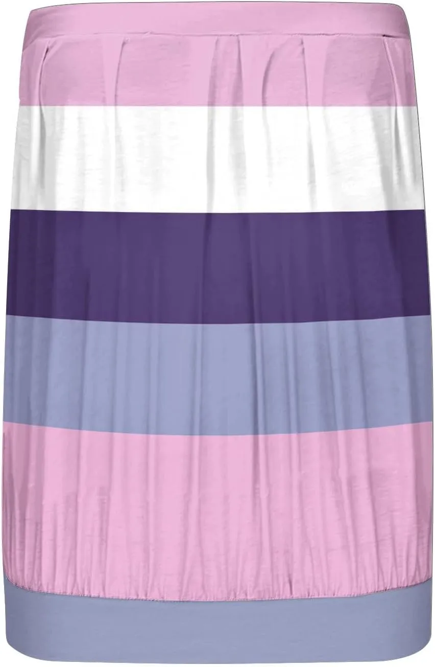 Womens Trendy Tube Tank Tops Plus Size Summer Striped Printed Strapless Pleated Backless Vests Loose Comfy Top