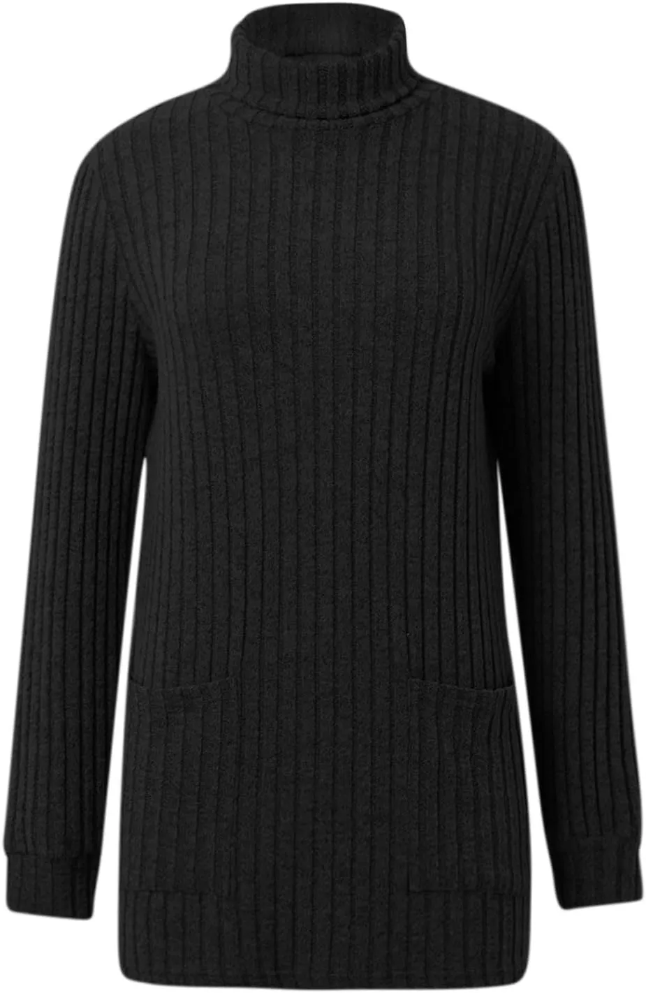Womens Tunic Tops Sweater Turtleneck Long Sleeve Shirts Oversized Sweaters Pullover with Pockets Fall Fashion 2024