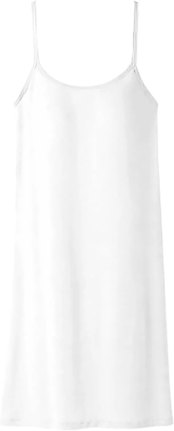 ZYXTIM Womens Casual Dress with Built-in Cups Adjustable Spaghetti Strap Cotton Comfy Sleepwear Nightdress Underwear