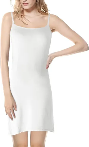ZYXTIM Womens Casual Dress with Built-in Cups Adjustable Spaghetti Strap Cotton Comfy Sleepwear Nightdress Underwear